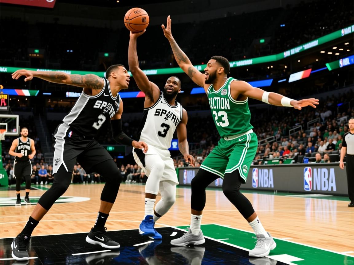 马刺击败凯尔特人，德罗赞梅卡、沃克追平